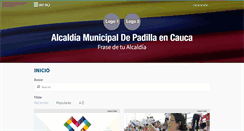 Desktop Screenshot of padilla-cauca.gov.co